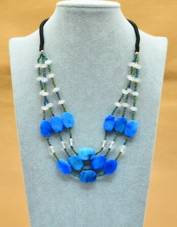Blue Jade and Rose Quartz Necklace