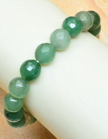 Faceted Green Jade Bracelet