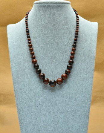 Natural Graduated Mahogany Obsidian Necklace