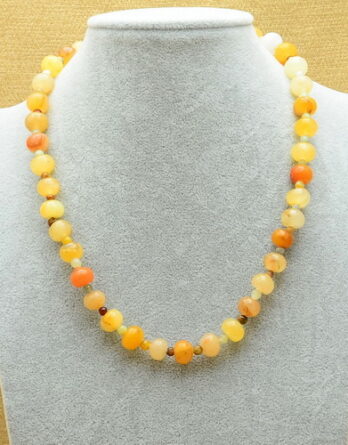 Natural Yellow Jade Necklace