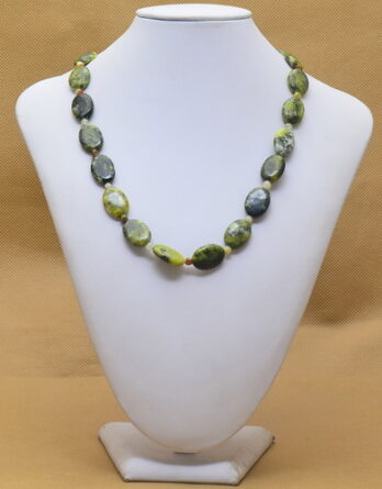 Serpentine and Natural Jade Necklace