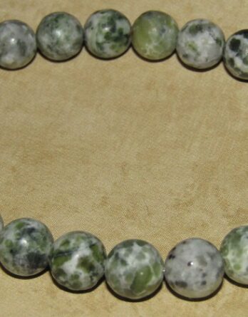 Green Spotted Jasper Stretch Bracelet