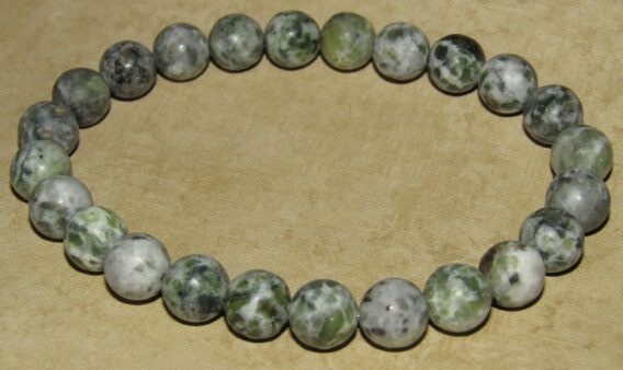 Green Spotted Jasper Stretch Bracelet
