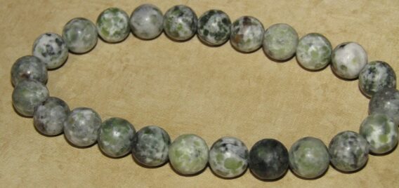 Green Spotted Jasper Stretch Bracelet - Image 2